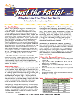 Dehydration: The Need for Water