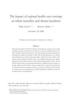 The impact of regional health care coverage on infant mortality and