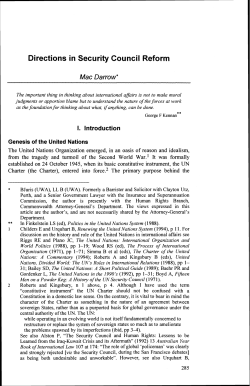 Directions in Security Council Reform