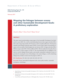 Mapping the linkages between oceans and other Sustainable