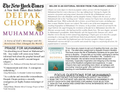 praise for muhammad focus questions for muhammad