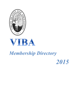 Membership Directory - Virgin Islands Bar Association