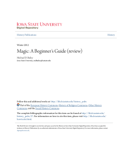 Magic: A Beginner`s Guide (review) - Iowa State University Digital