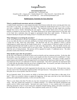 Facet Joint Radiofrequency Neurotomy