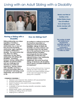 Living with an Adult Sibling with a Disability