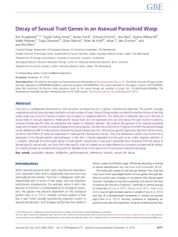 Decay of sexual trait genes in an asexual parasitoid wasp Ken