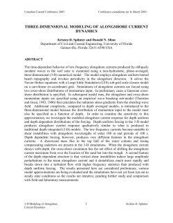 three-dimensional modeling of alongshore current dynamics - essie-uf