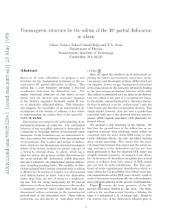 Paramagnetic structure for the soliton of the 30   partial dislocation in