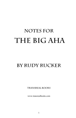 Notes for The Big Aha
