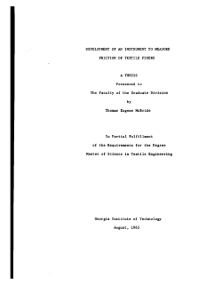 DEVELOPMENT OF AN INSTRUMENT TO MEASURE FRICTION