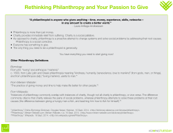 Rethinking Philanthropy and Your Passion to Give