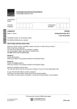 5070/22 Cambridge International Examinations