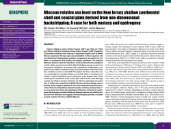 Miocene relative sea level on the New Jersey shallow continental