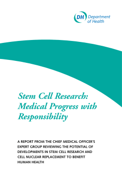 Stem Cell Research: Medical Progress with Responsibility