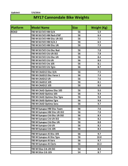 cannondale 2017 peso biciclette