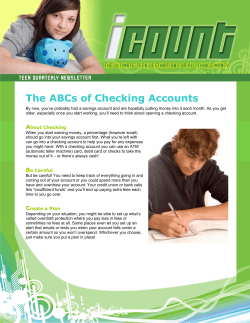 The ABCs of Checking Accounts