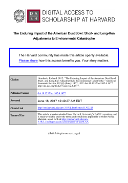 The Enduring Impact of the American Dust Bowl