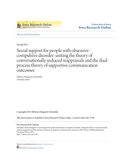 Social support for people with obsessive