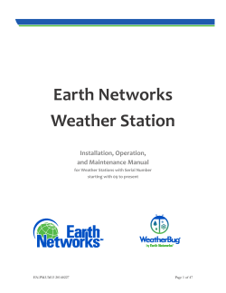 Earth Networks&reg; Weather Station Software and Documentation