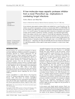 A low-molecular-mass aspartic protease inhibitor