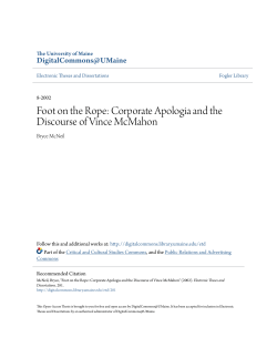 Foot on the Rope: Corporate Apologia and the Discourse of Vince