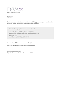 Modeling of soot formation during partial oxidation of producer gas