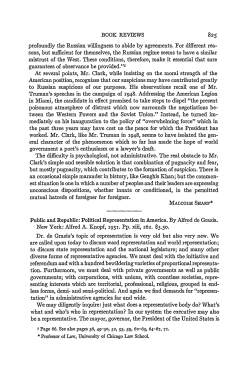 Political Representation in America by Alfred de Grazia