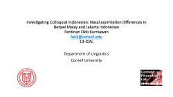F. Okki Kurniawan - Investigating Colloquial Indonesian - 13-ICAL