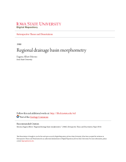 Regional drainage basin morphometry