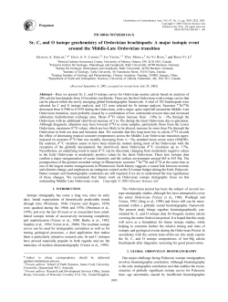 Sr, C, and O isotope geochemistry of Ordovician brachiopods: A