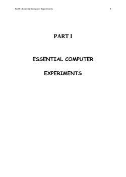 PART I - Symposium on Chemical Physics