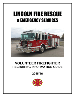 2015/16 Volunteer Firefighter Recruiting Guide