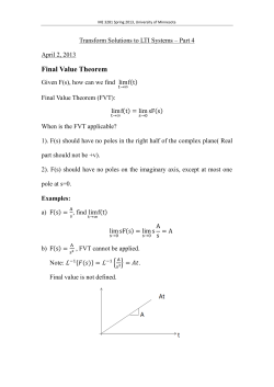 Final Value Theorem