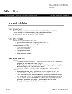 Job Talks - UCSF Career