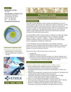 Primary Care - Steele Healthcare Solutions
