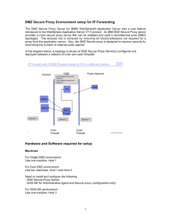 How to setup a DMZ Proxy Environment