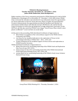 Meeting Summary - Lunar and Planetary Institute
