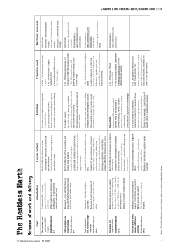 Chapter 1 The Restless Earth - Pearson Schools and FE Colleges