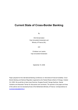 Current State of Cross-Border Banking
