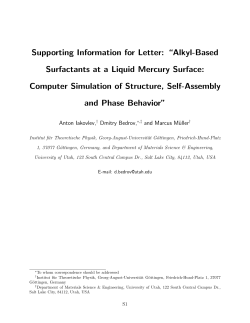 Supporting Information for Letter: &ldquo;Alkyl