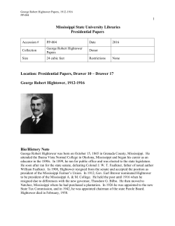 Mississippi State University Archives Presidential Papers/Executive