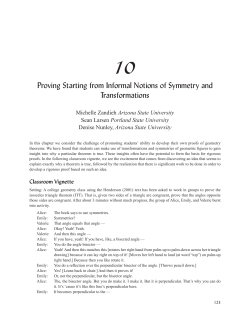 Proving Starting from Informal Notions of Symmetry and