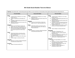 8th Grade Social Studies Year-at-a-Glance