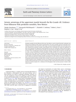 Seismic anisotropy of the uppermost mantle beneath the Rio Grande