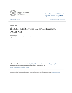 The U.S. Postal Service`s Use of Contractors to Deliver Mail