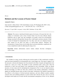 Biofuels and the Lessons of Easter Island