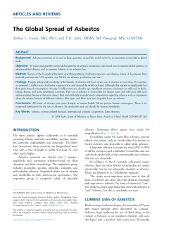 The Global Spread of Asbestos