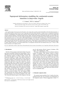 Superposed deformation straddling the continental