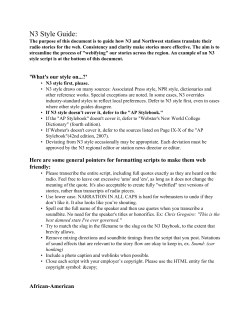 REVISED N3 Style Guide
