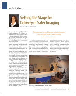 Setting the Stage for Delivery of Safer Imaging